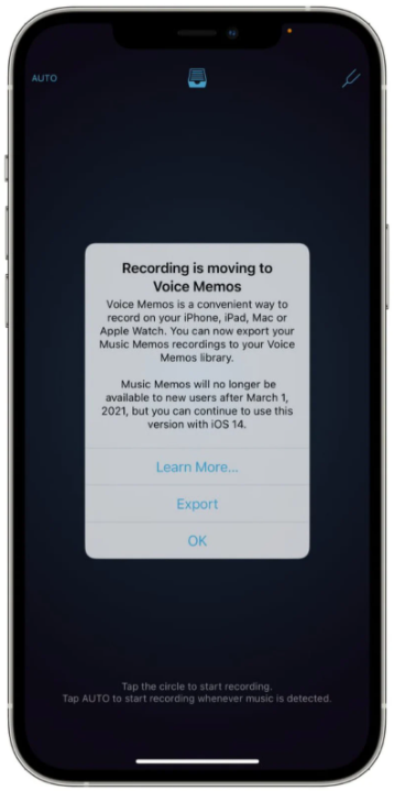 苹果为鼓励用户过渡到“语音备忘录”，将停止更新“音乐备忘录”